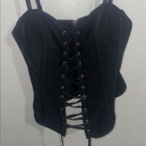 Black corset tank